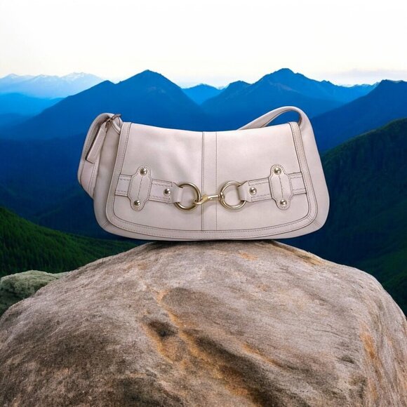 COACH Vintage Rare Ergo Flap Shoulder bag in ivory - Picture 2 of 13